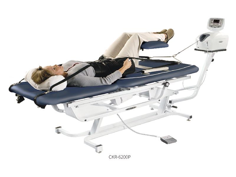 Lumbar traction bed